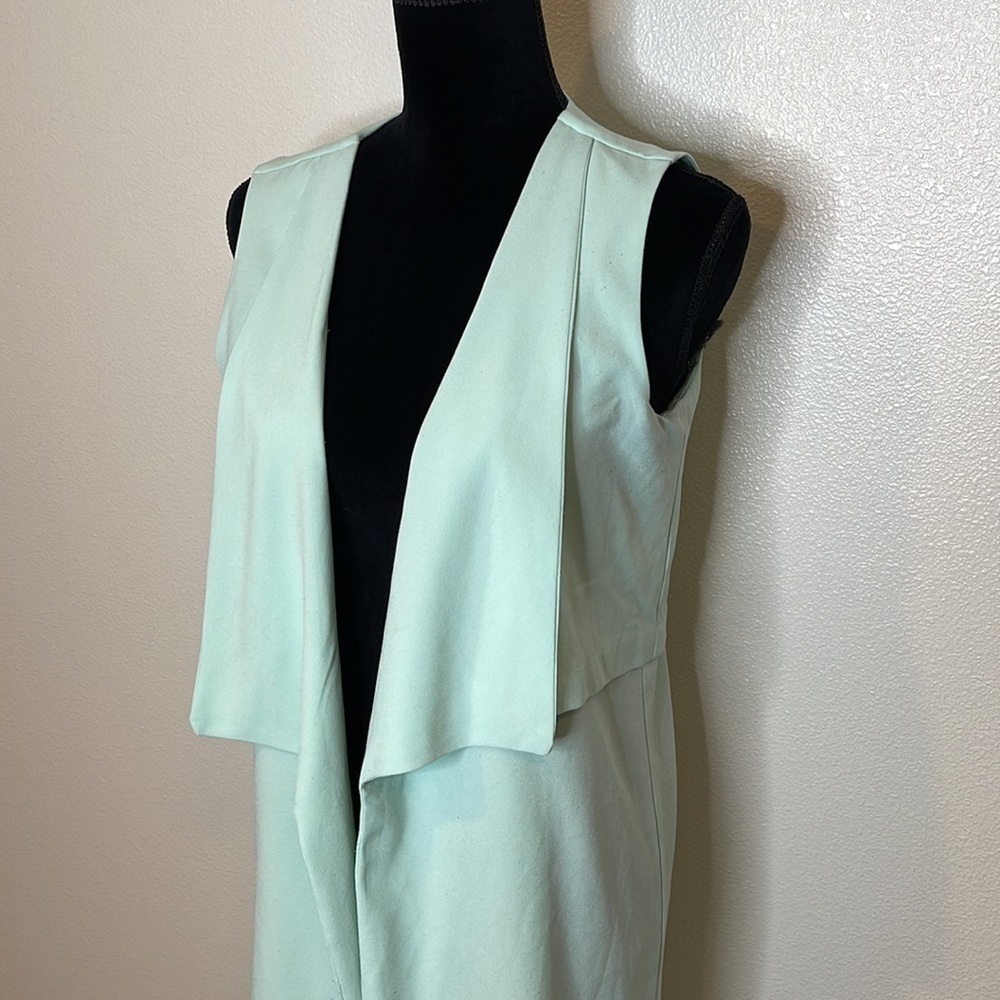 GNW Open Drape Front Sleeveless Cardigan Coat Small - Picture 3 of 6